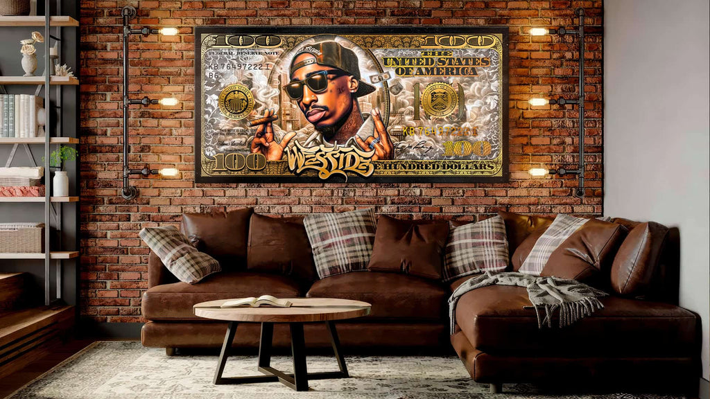 Tupac (2Pac) Dollar Art Schilderij