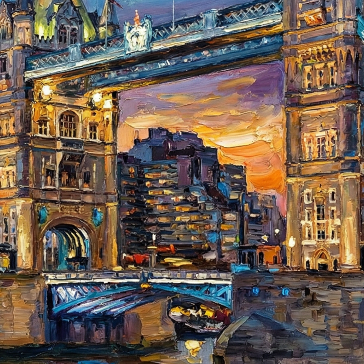 Painting Gilded River Span