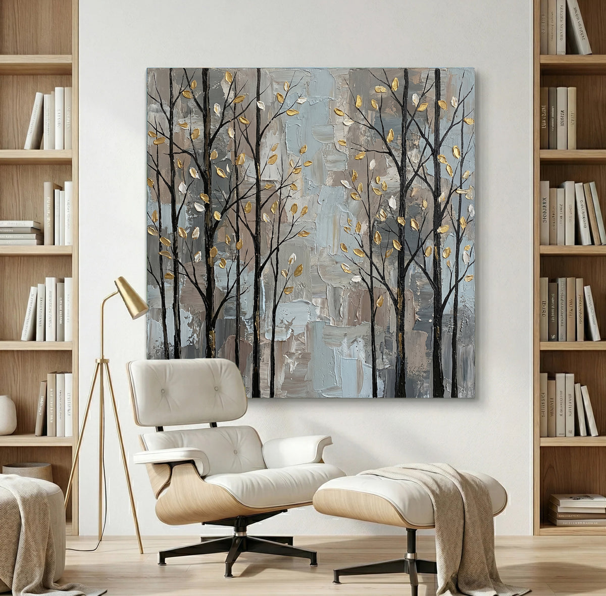 Painting Gilded Winter Grove