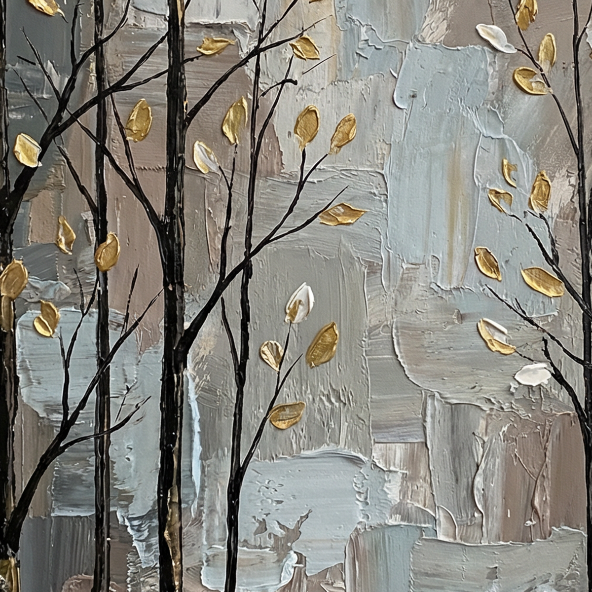 Painting Gilded Winter Grove