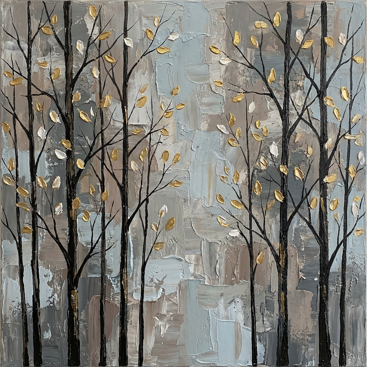 Painting Gilded Winter Grove