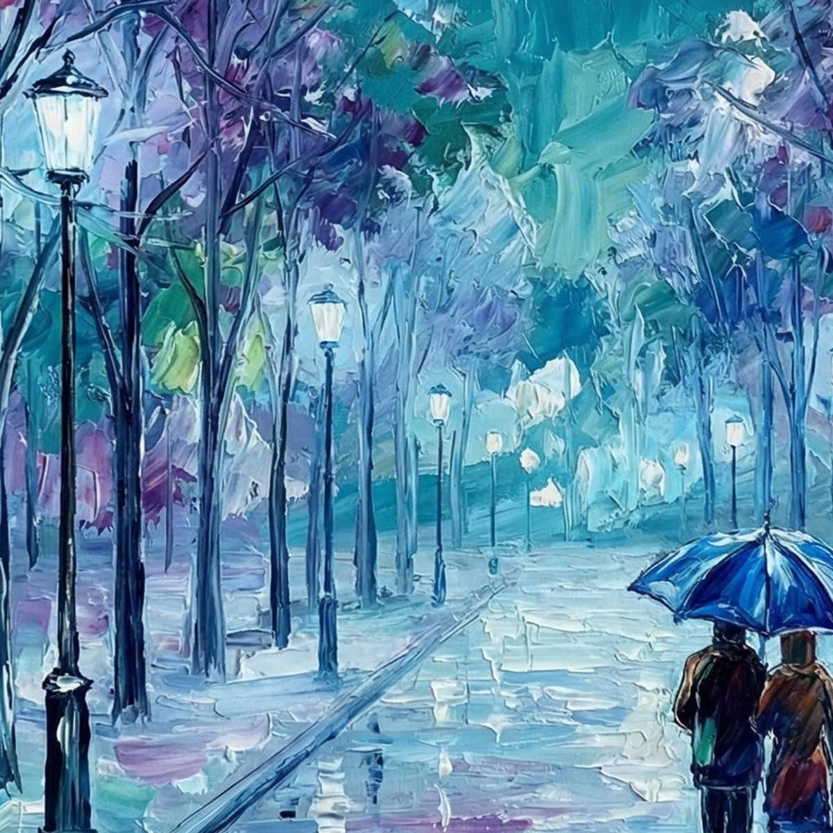 Painting Cerulean Promenade
