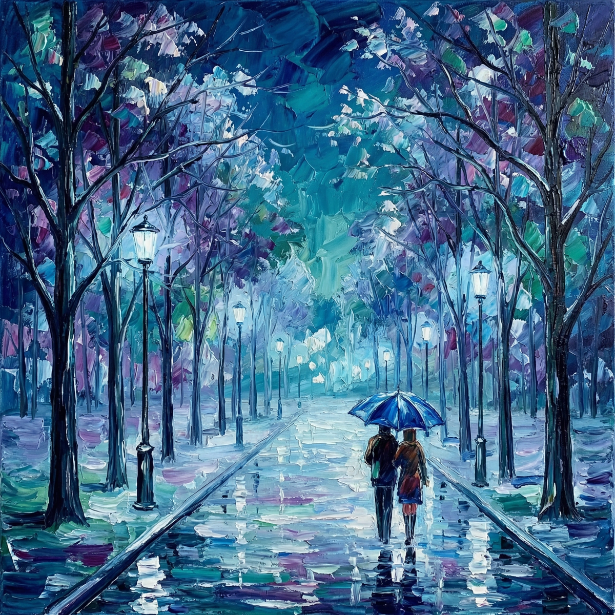 Painting Cerulean Promenade