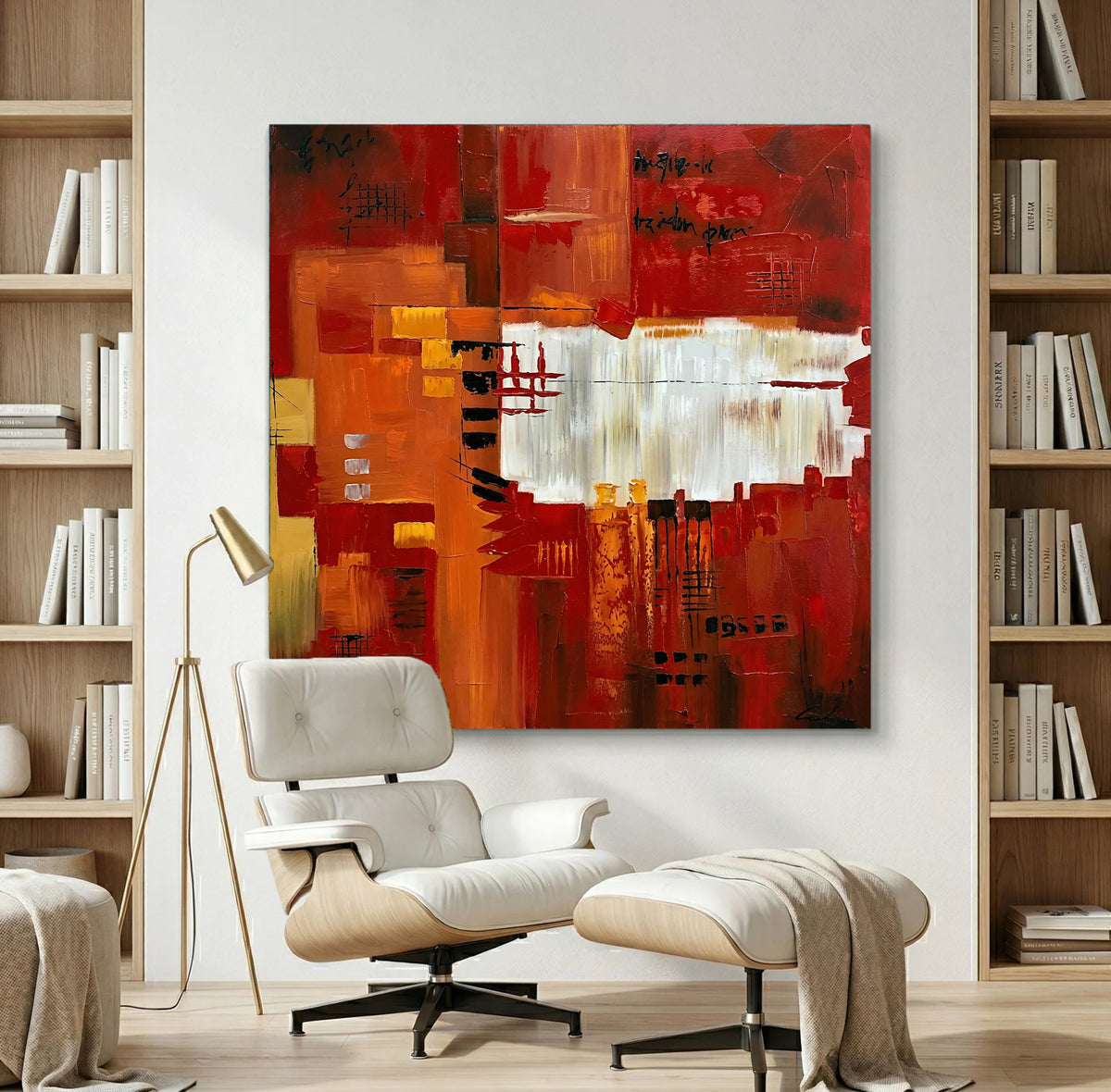 Painting Luminous Vermilion Rupture
