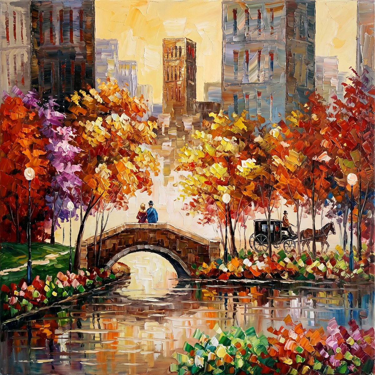Painting Gilded Urban Reverie