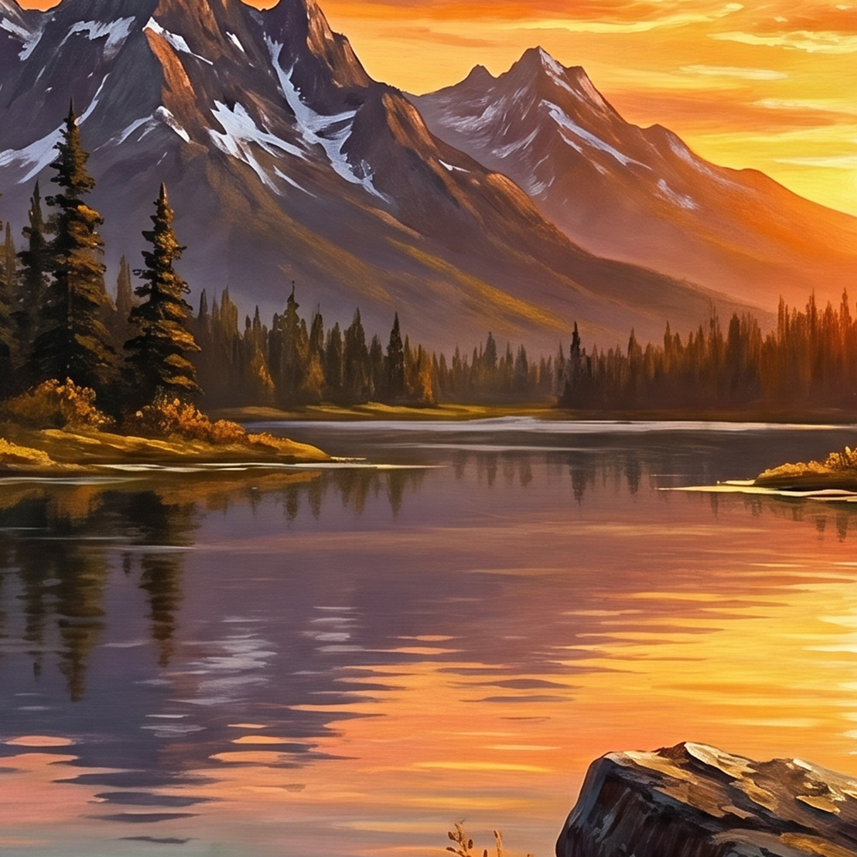 Painting Luminous Alpine Resonance