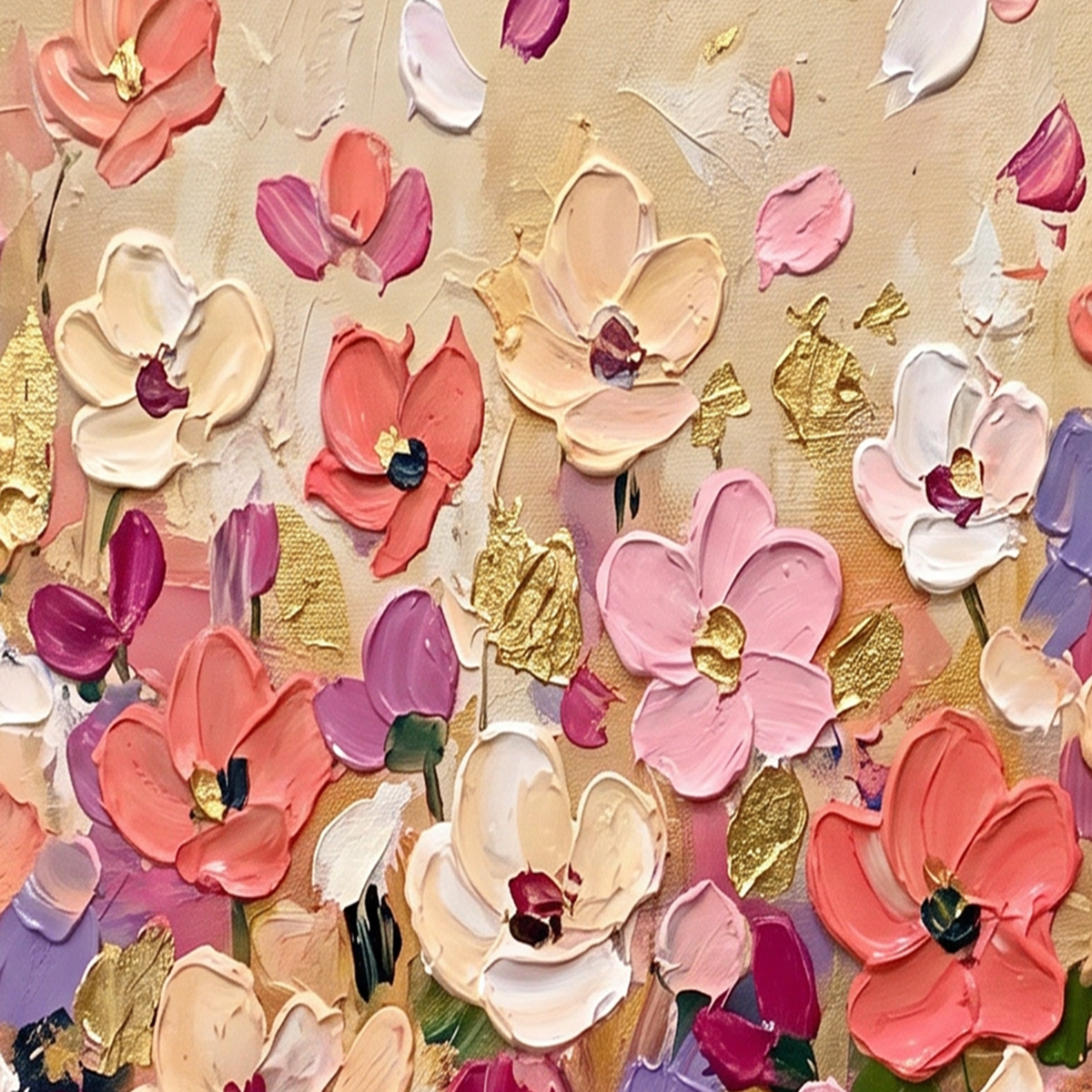 Painting Gilded Blossom Ascent