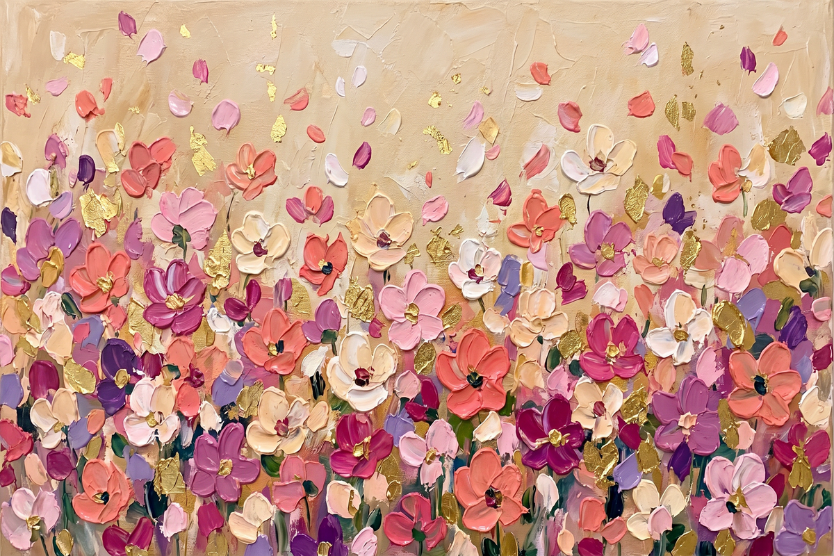 Painting Gilded Blossom Ascent