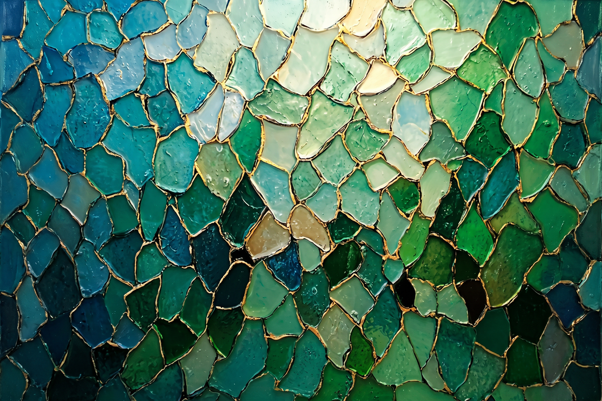 Painting Crystalline Jade Mosaic