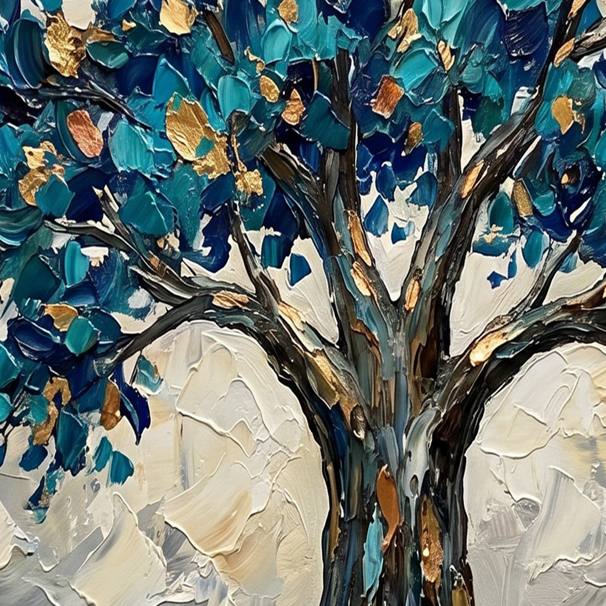 Painting Gilded Cerulean Arbor