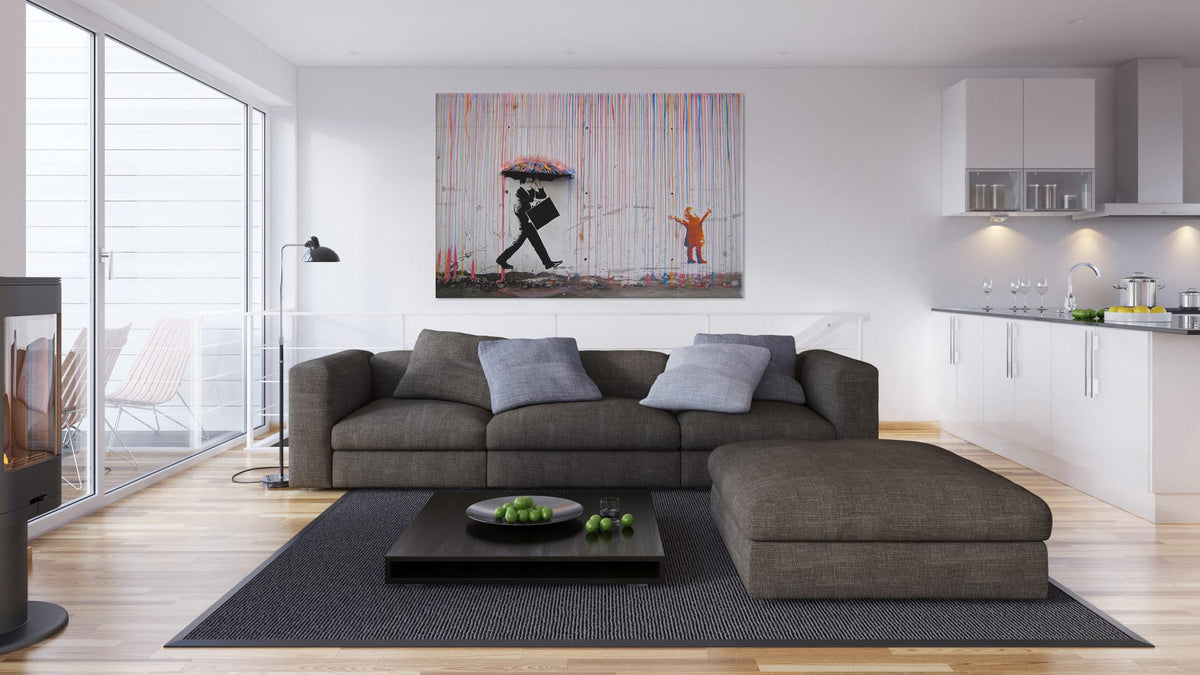 Banksy Coloured Rain
