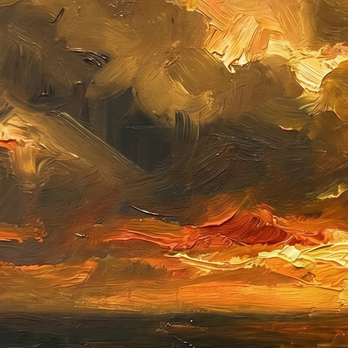 Painting Luminous Ochre Tide