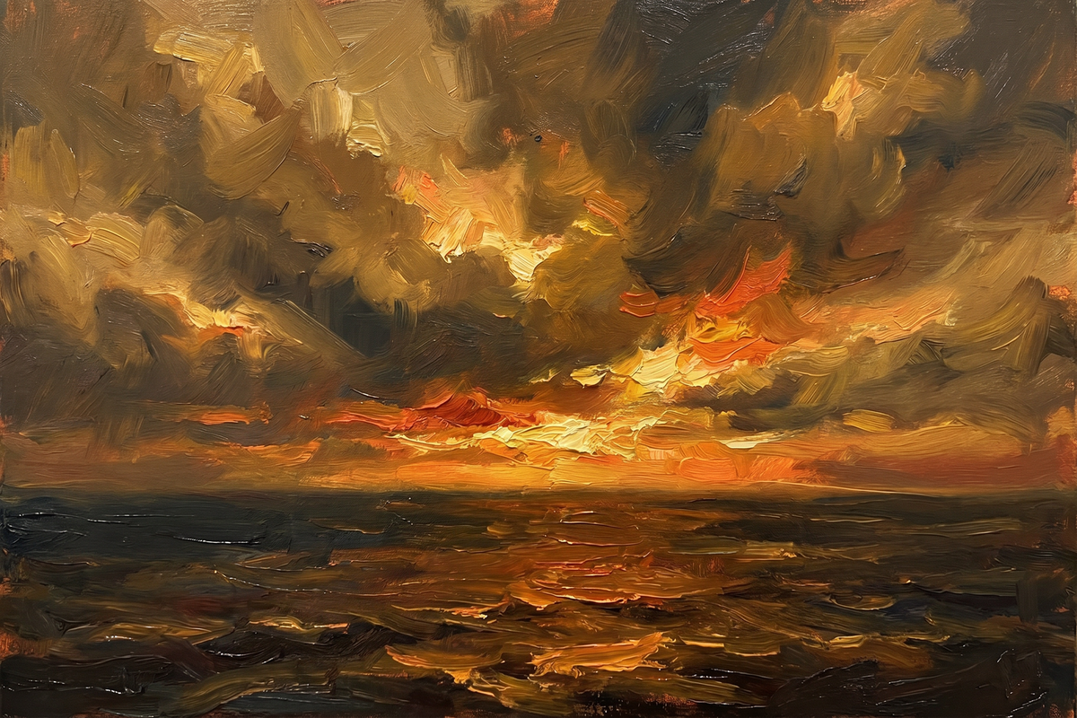 Painting Luminous Ochre Tide