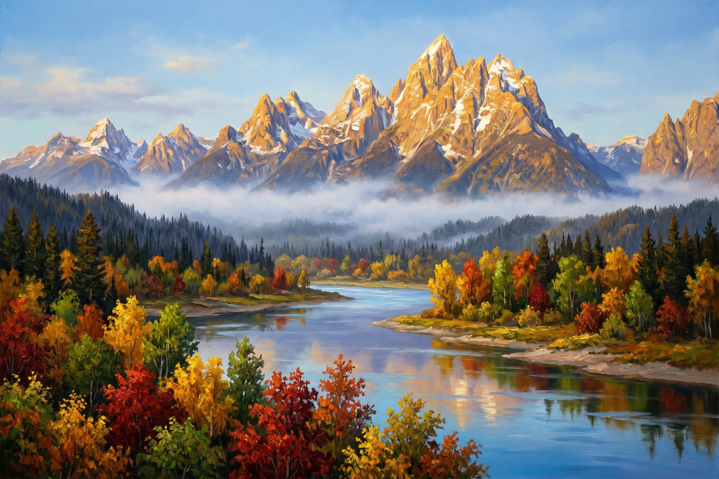 Painting Gilded Alpine Echoes