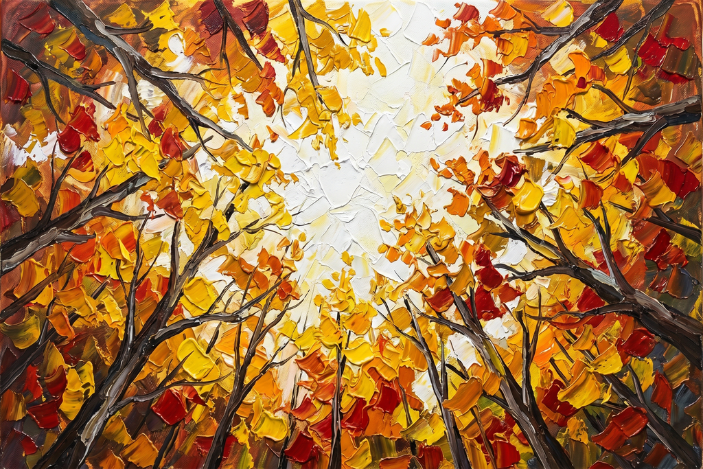 Painting Luminous Amber Convergence
