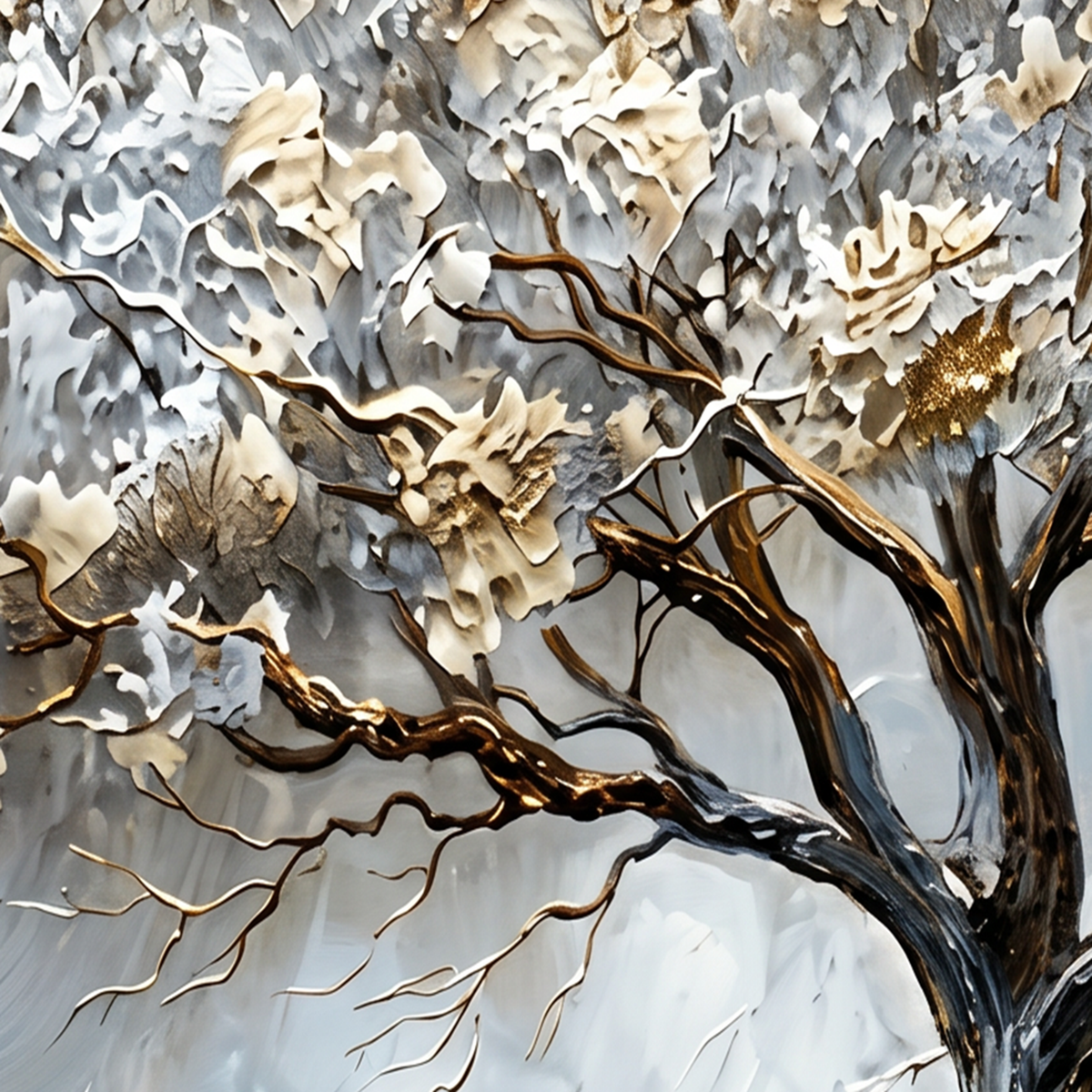 Painting Gilded Arboreal Resonance
