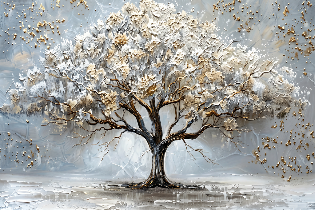 Painting Gilded Arboreal Resonance