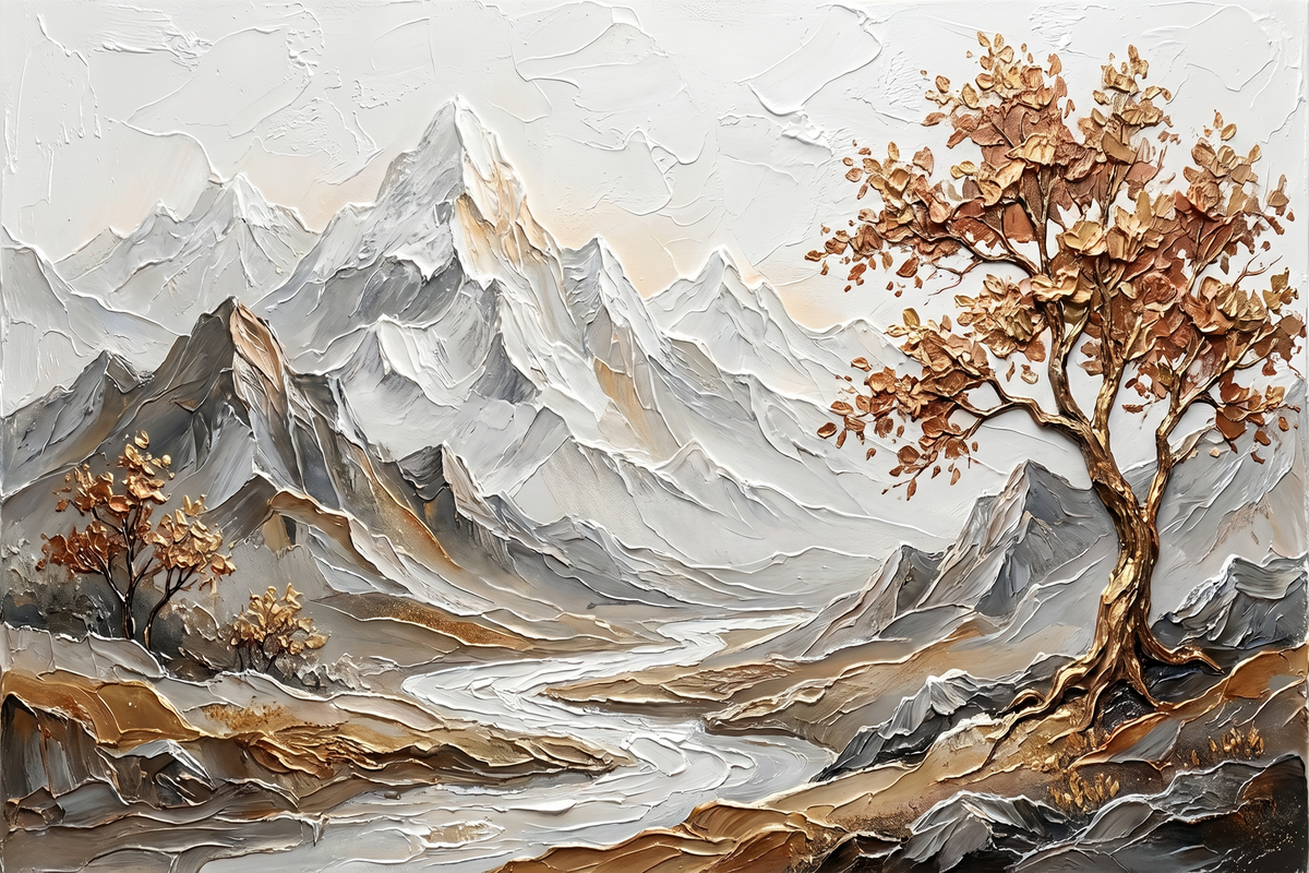 Painting Gilded Alpine Topography