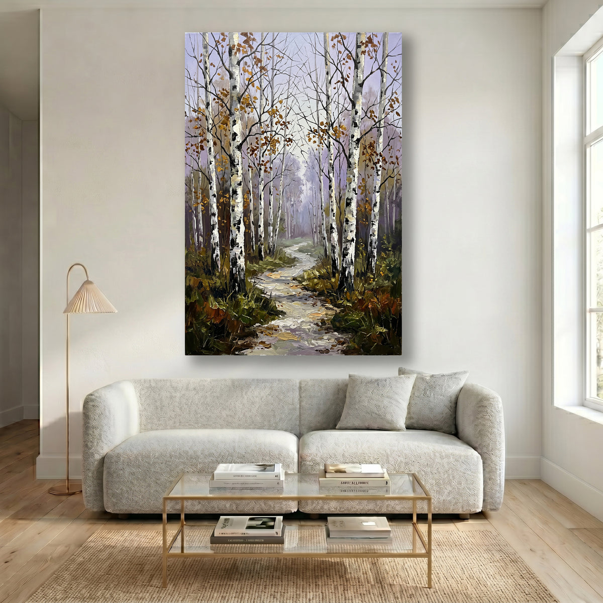 Painting Silent Birch Resonance