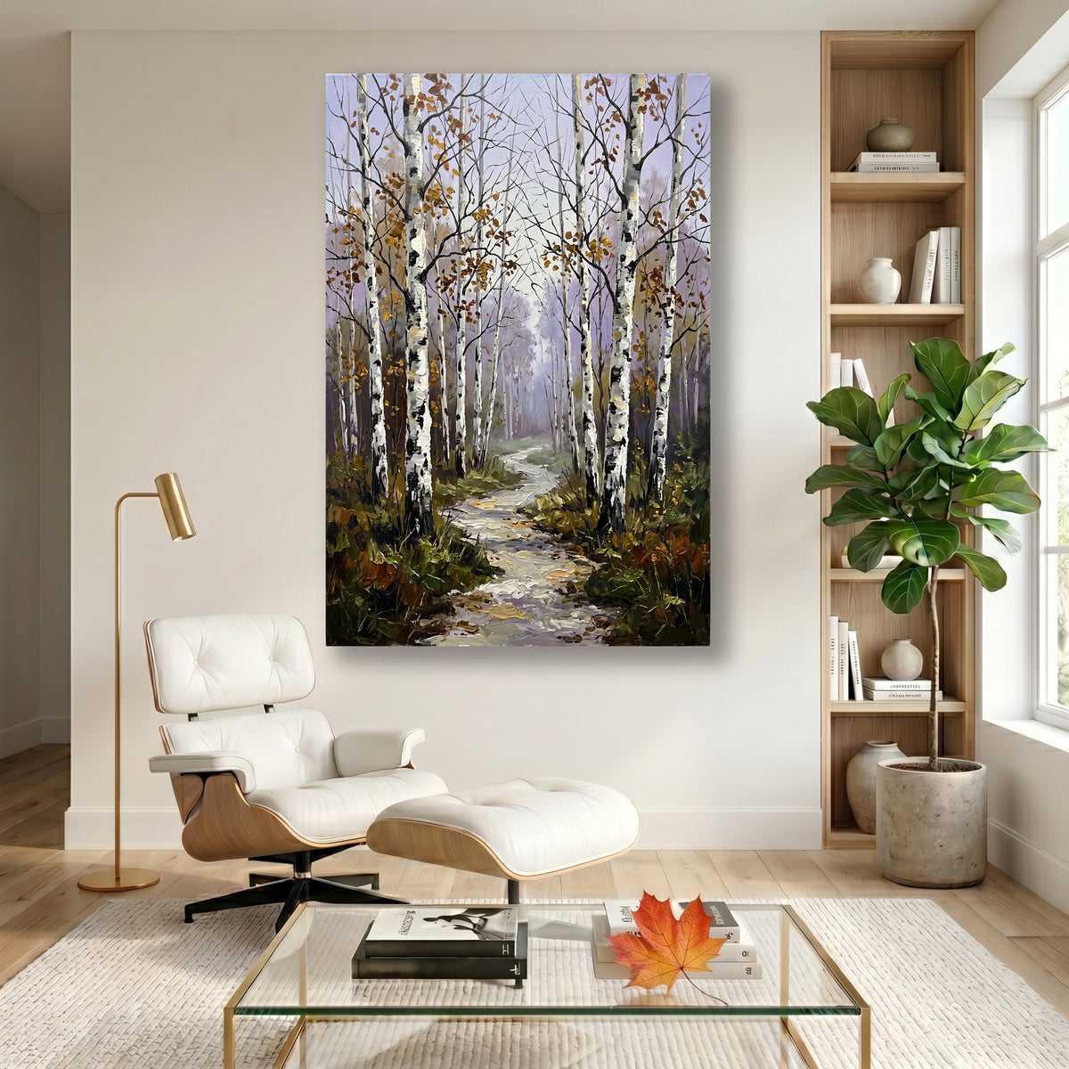 Painting Silent Birch Resonance