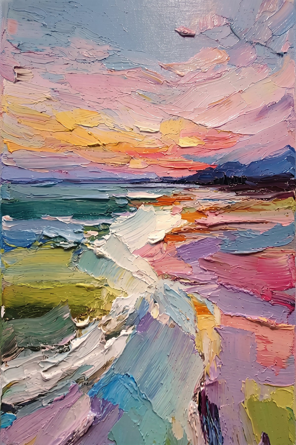 Painting Luminous Coastal Swell