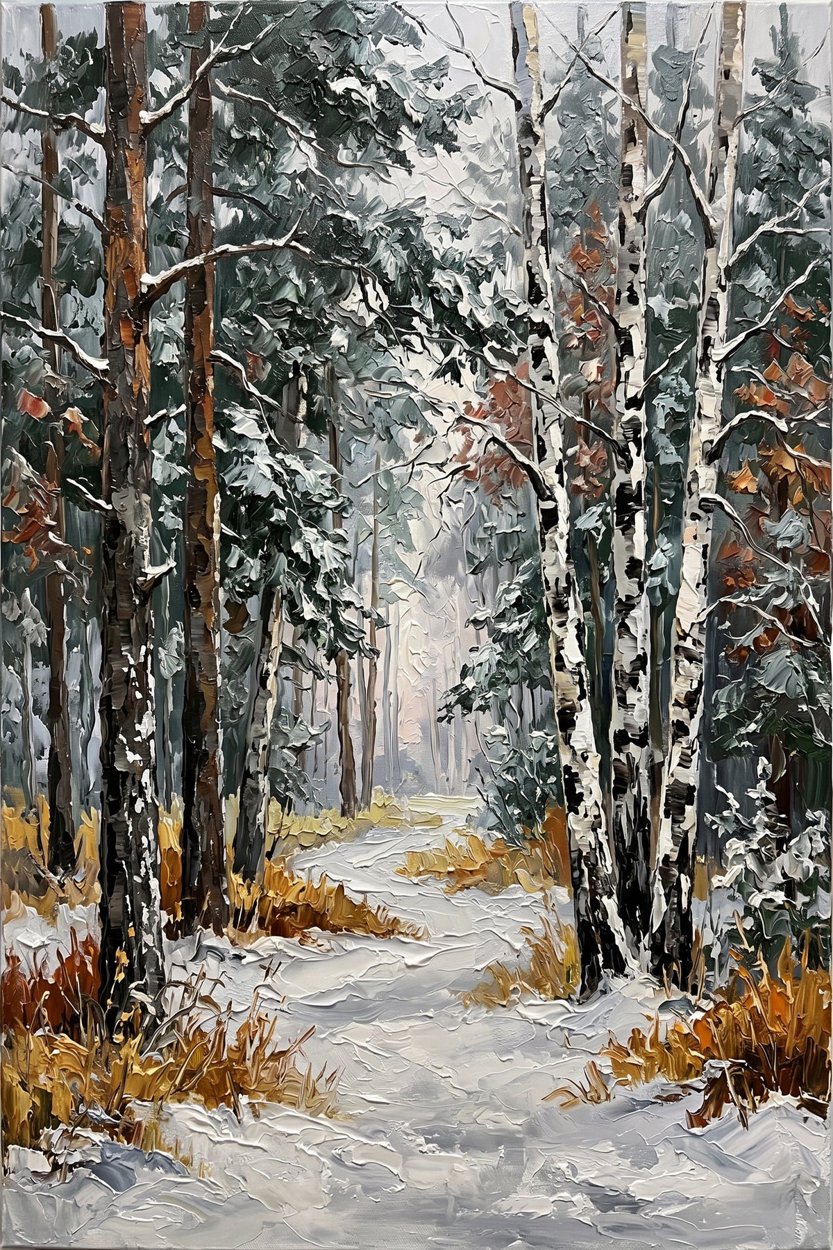 Painting Luminous Birch Canopy