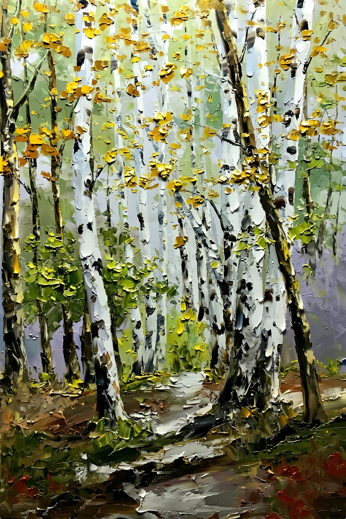 Painting Luminous Arboreal Rhythm