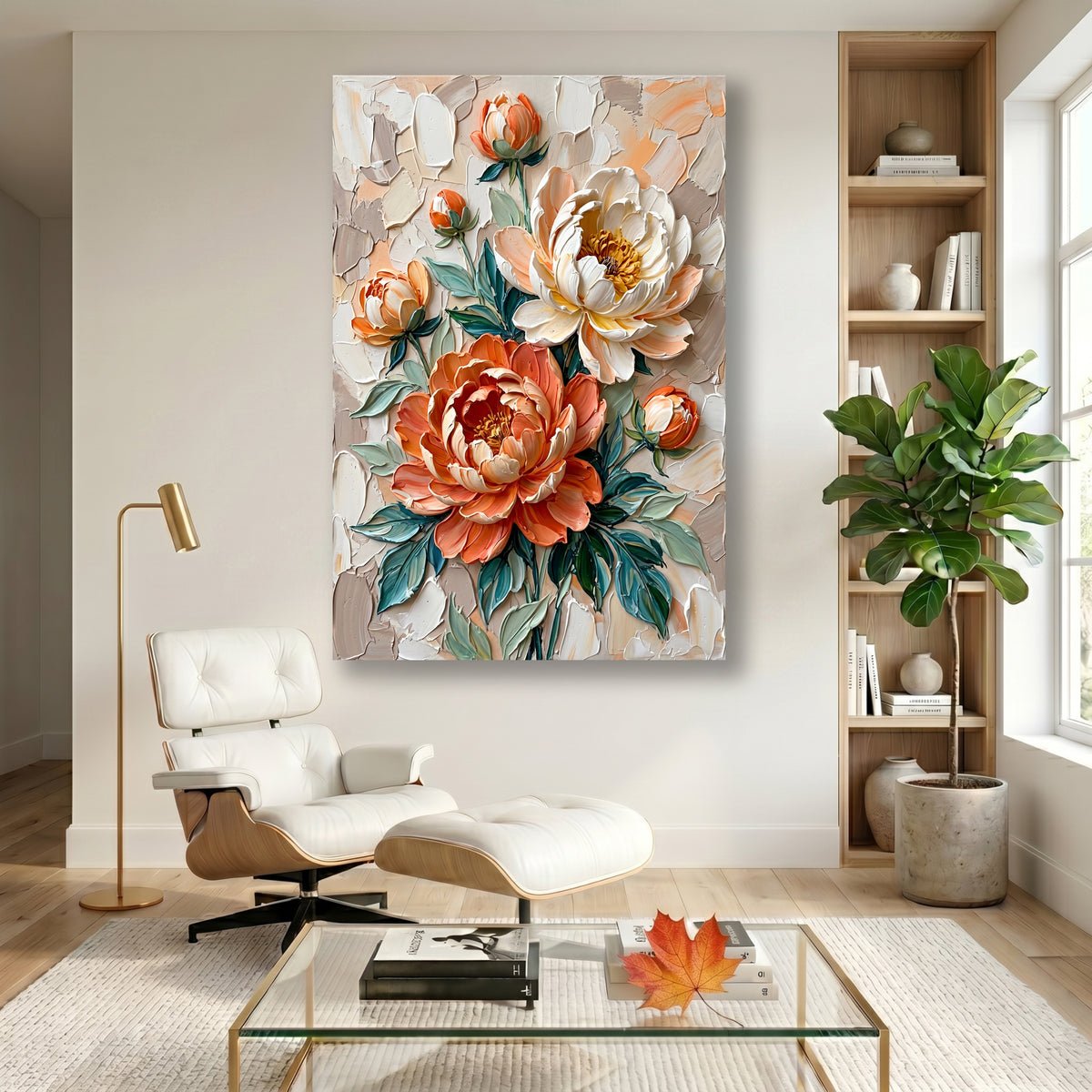 Painting Sculptural Floral Cadence