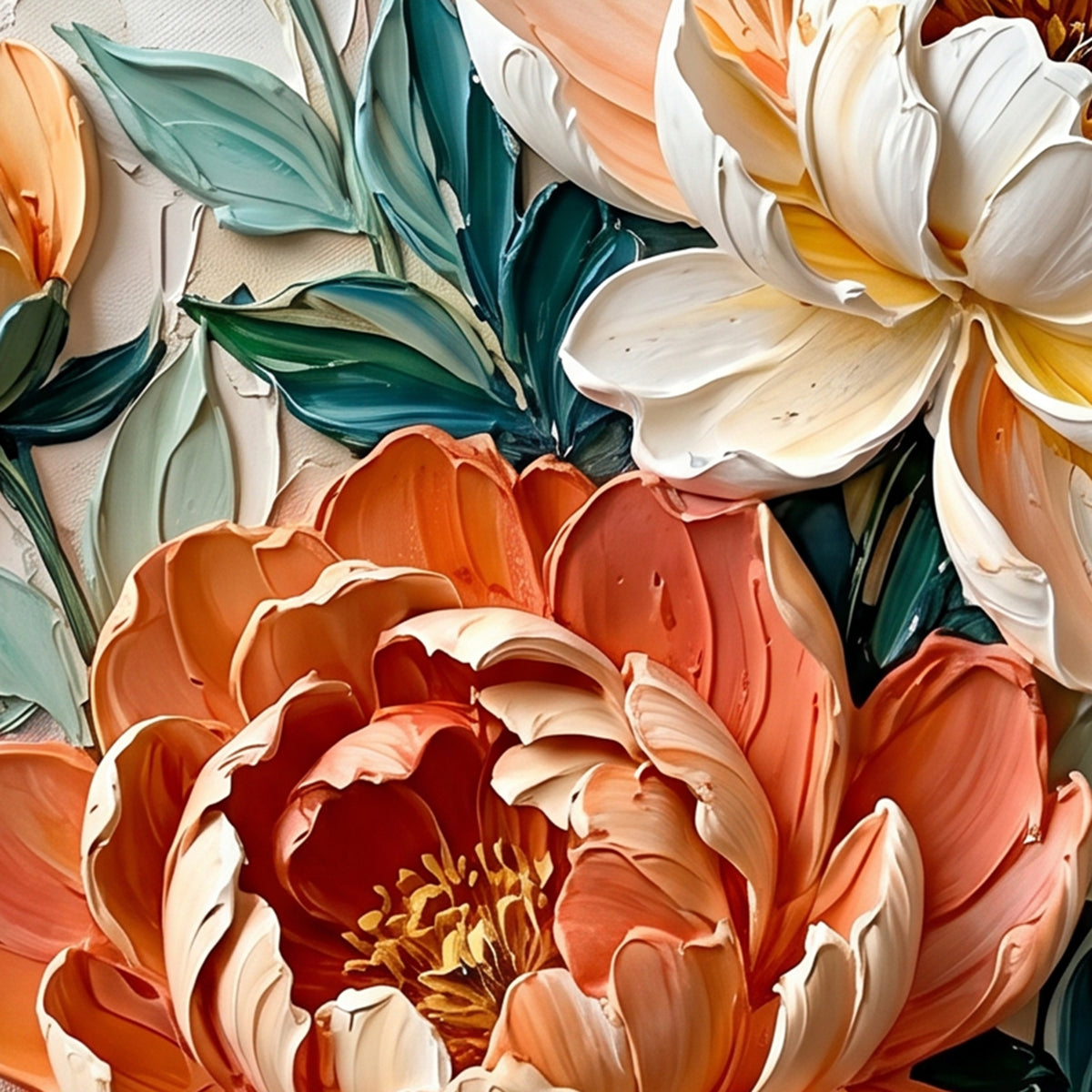 Painting Sculptural Floral Cadence