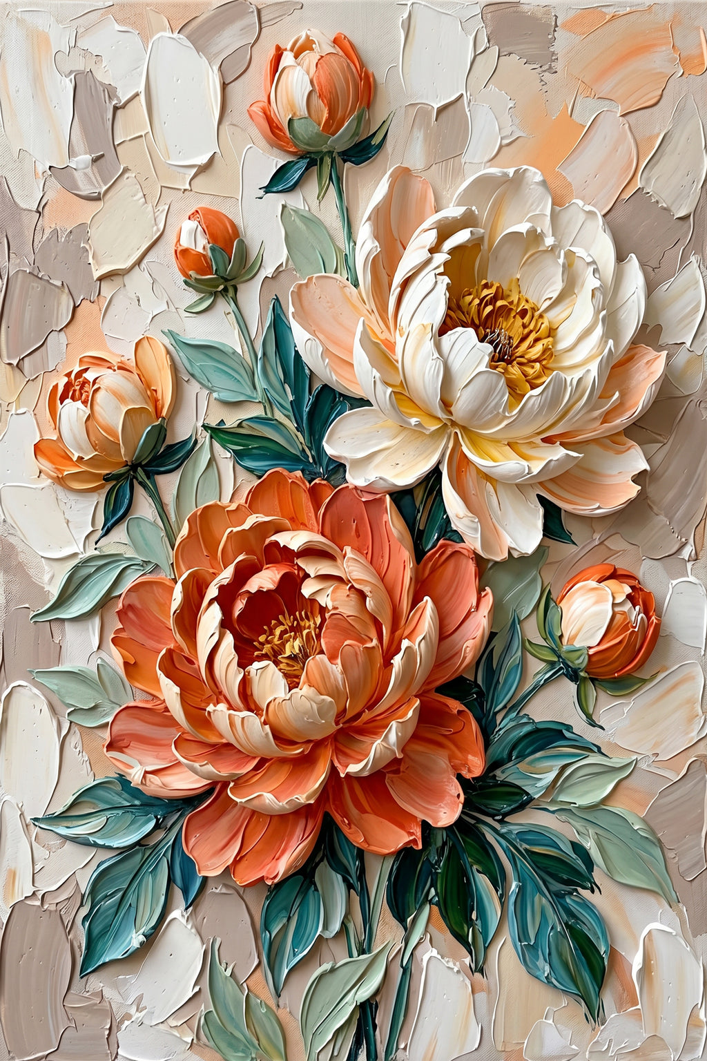 Painting Sculptural Floral Cadence