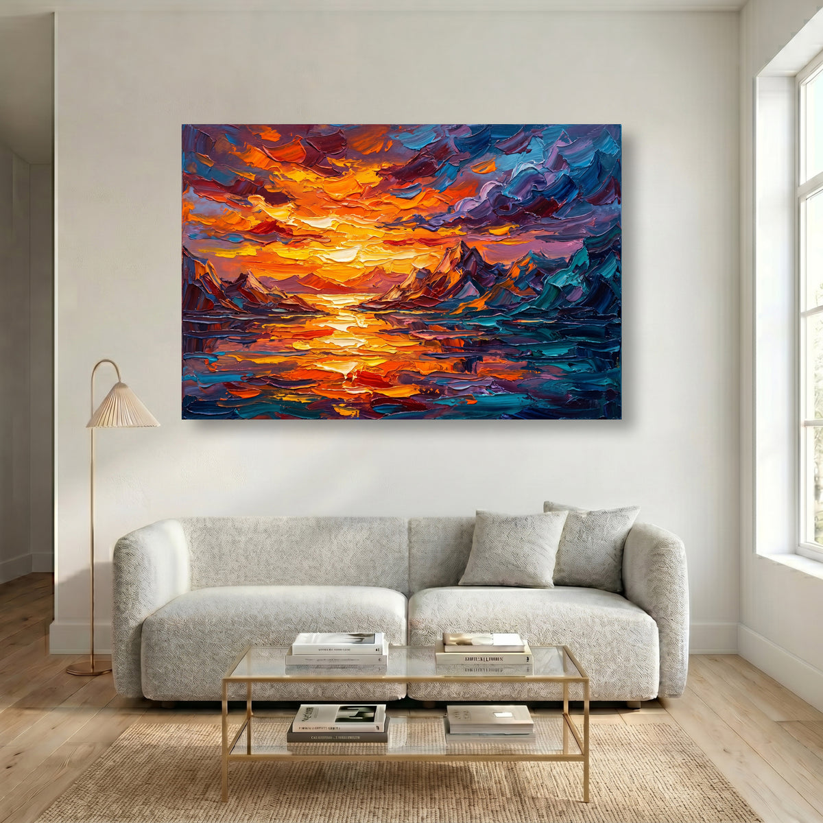 Painting Luminous Ember Horizon