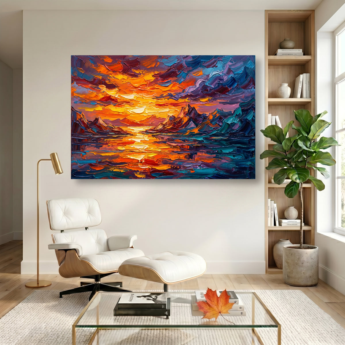 Painting Luminous Ember Horizon
