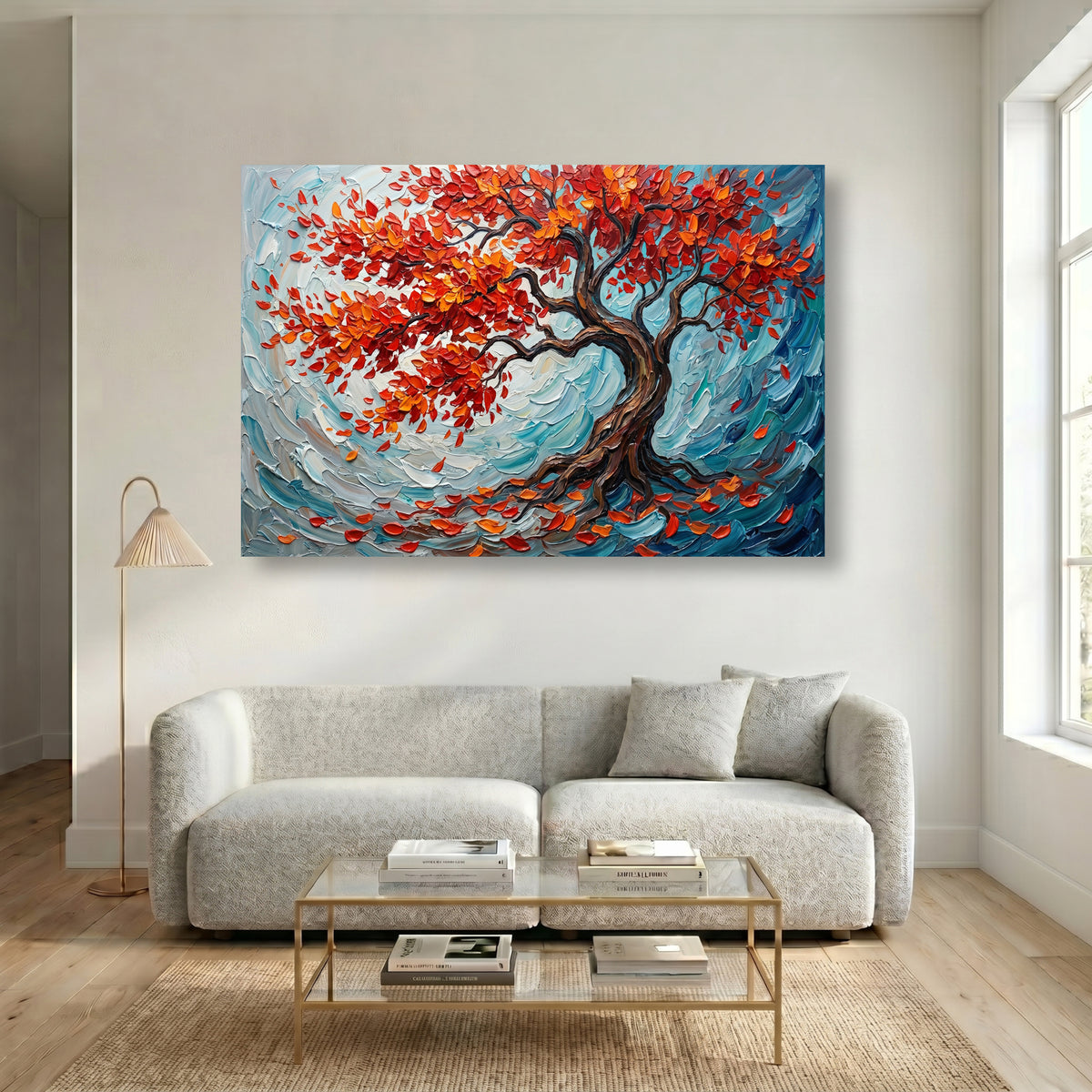 Painting Crimson Arboreal Gale