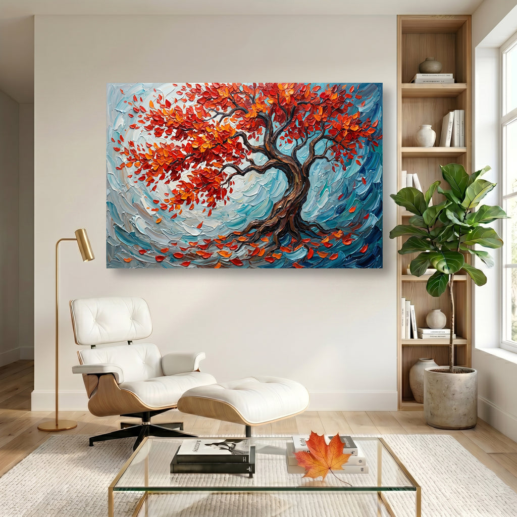 Painting Crimson Arboreal Gale
