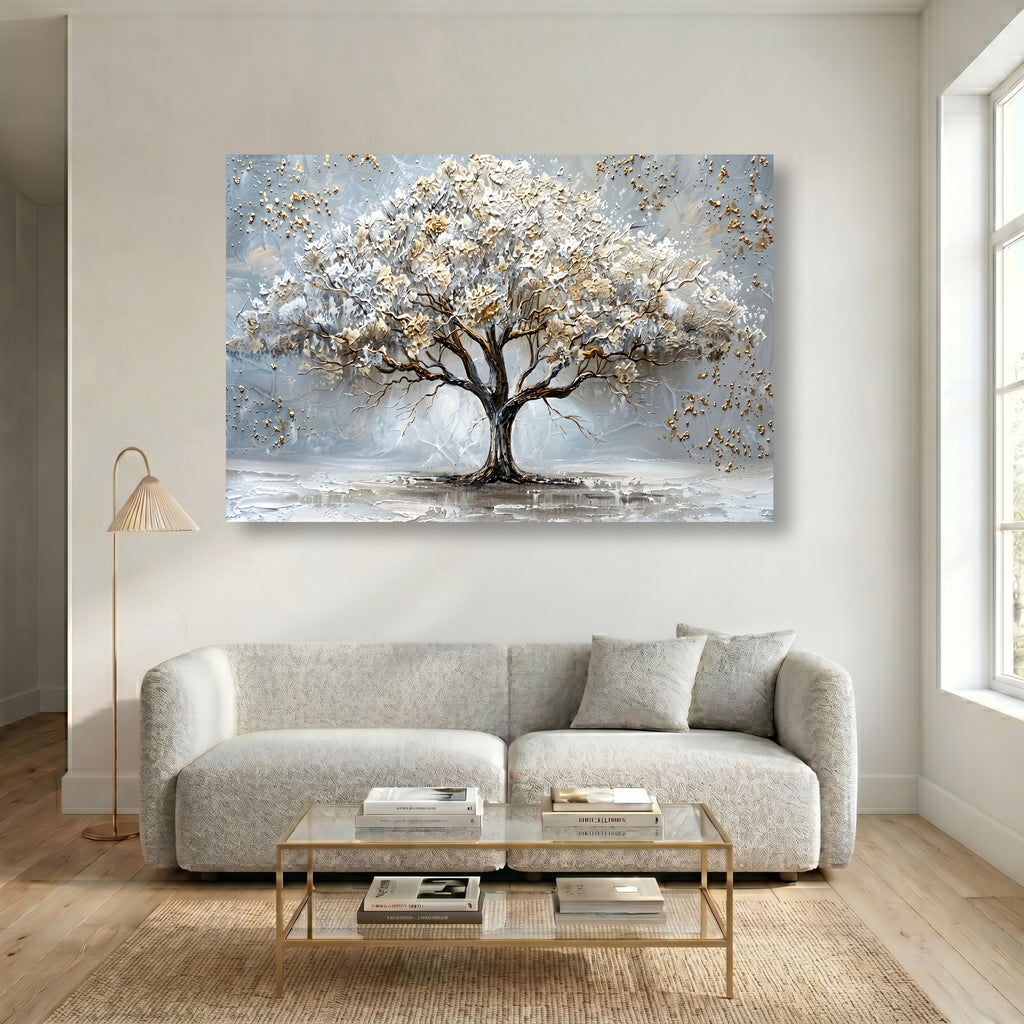 Painting Gilded Arboreal Resonance