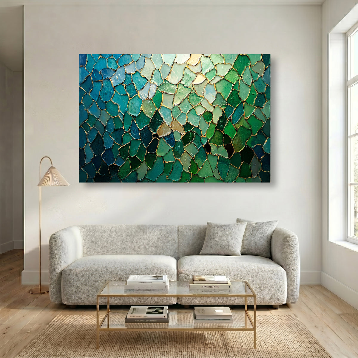 Painting Crystalline Jade Mosaic