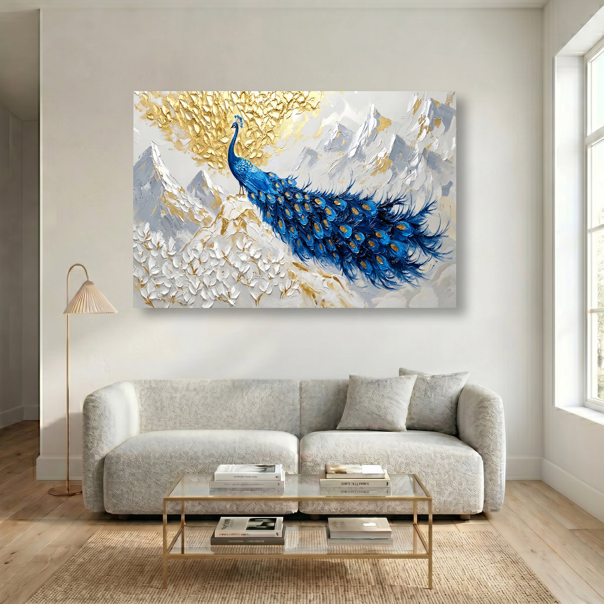 Painting Luminous Cobalt Ascent