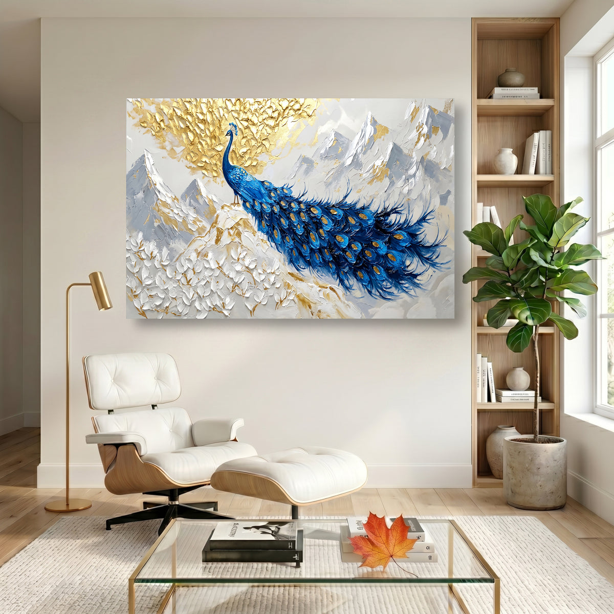 Painting Luminous Cobalt Ascent