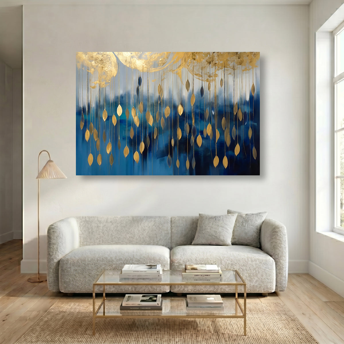 Painting Suspended Gilded Cascade