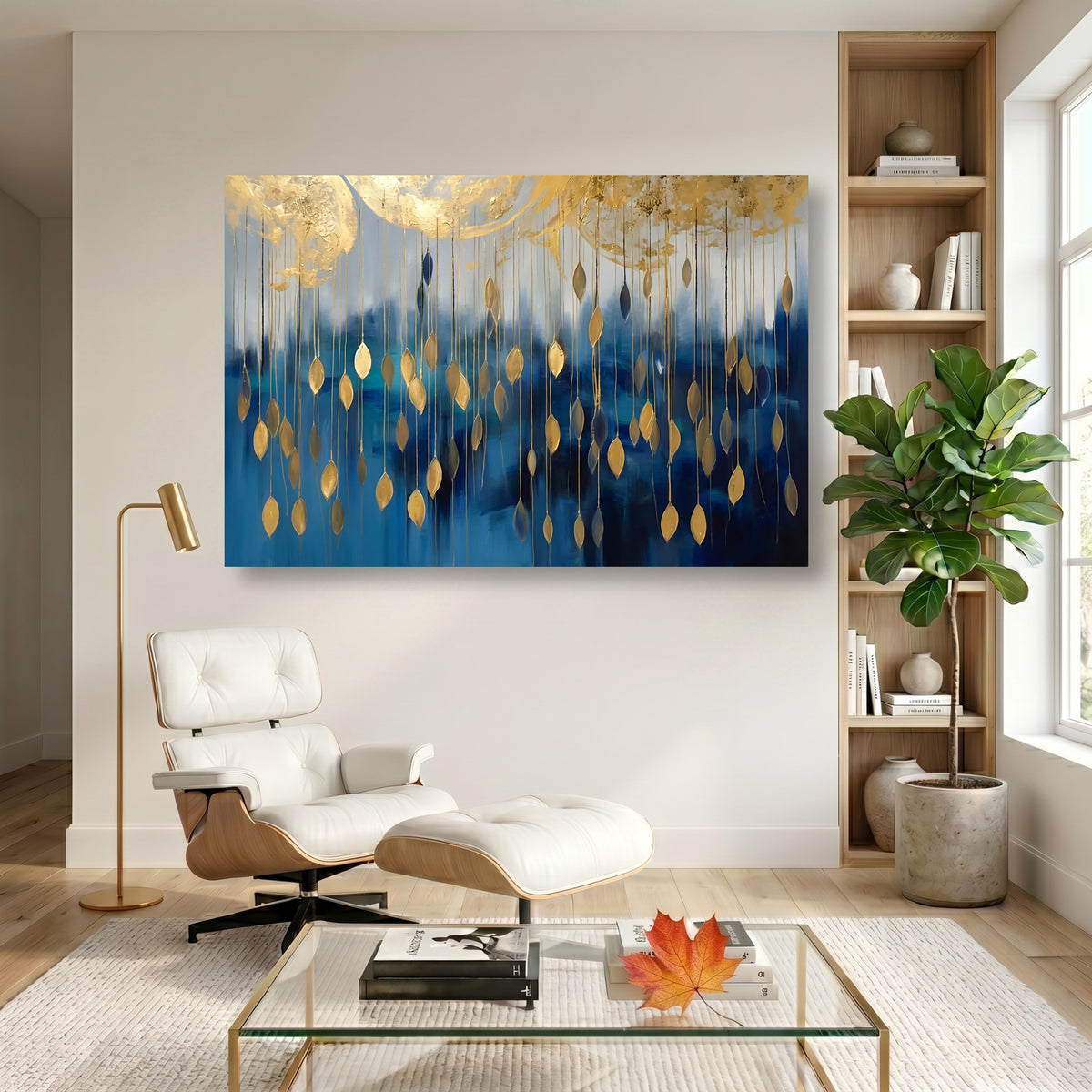 Painting Suspended Gilded Cascade