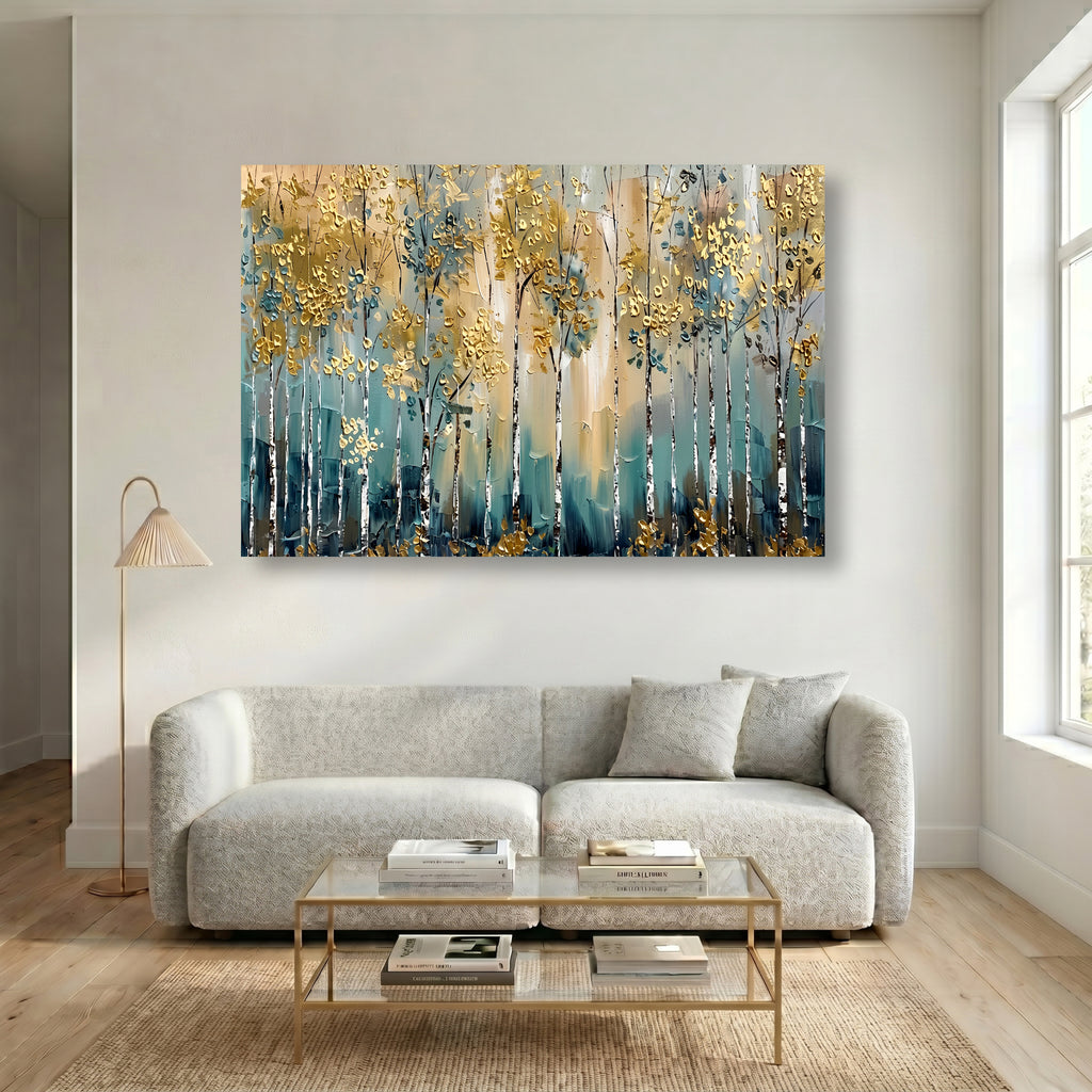 Painting Gilded Arboreal Resonance
