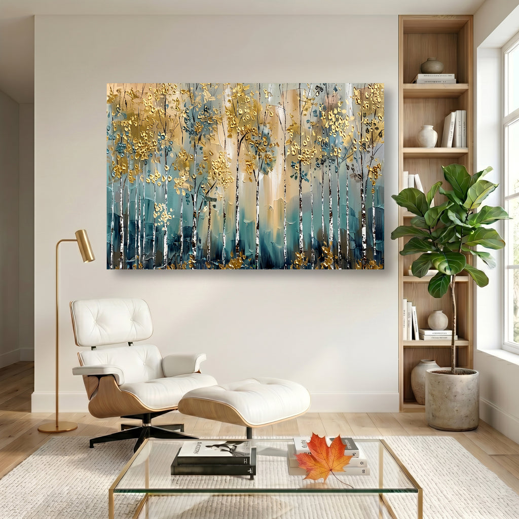 Painting Gilded Arboreal Resonance