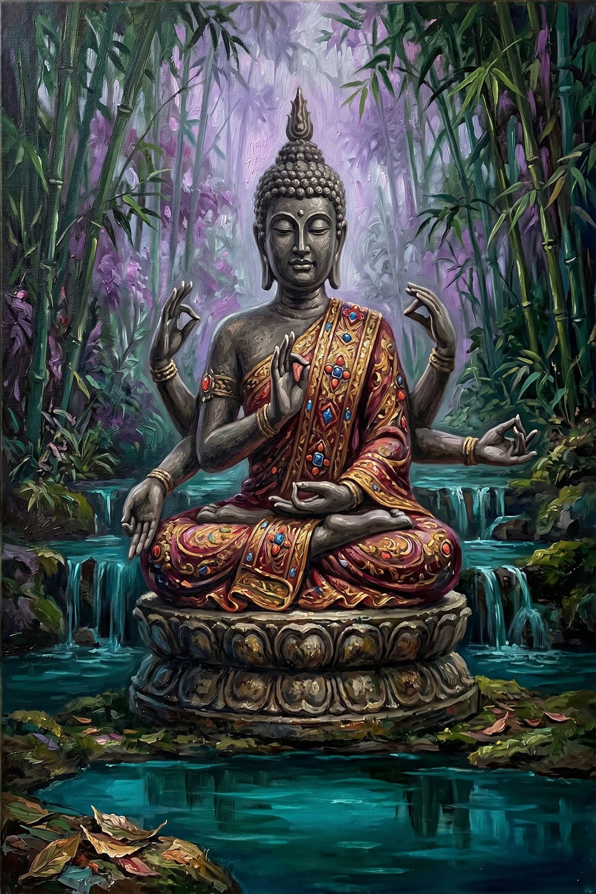 Painting Luminous Bamboo Sanctum