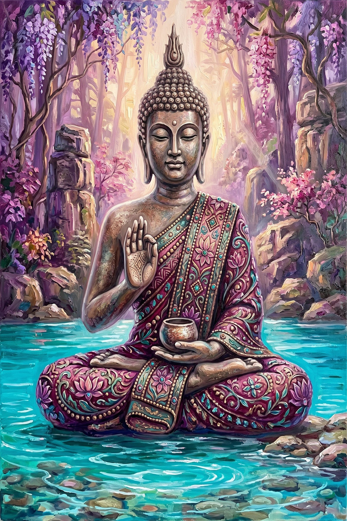 Painting Serene Buddha