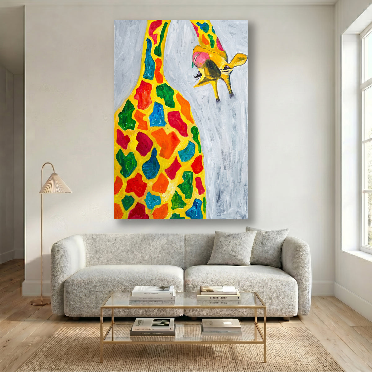 Painting Colorful Giraffe