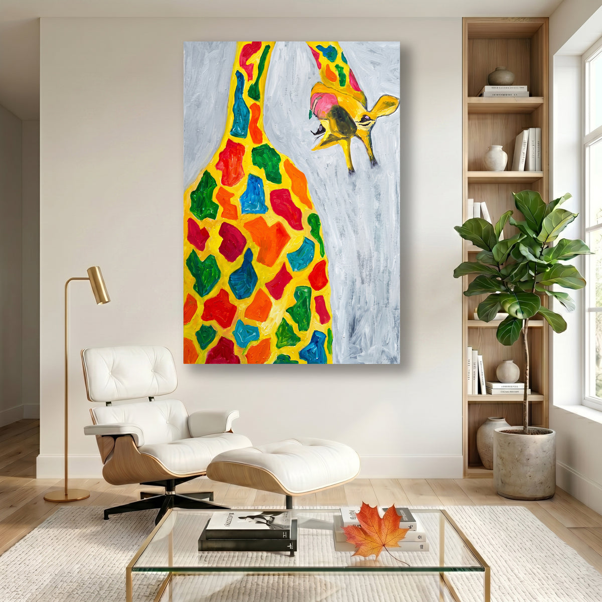 Painting Colorful Giraffe