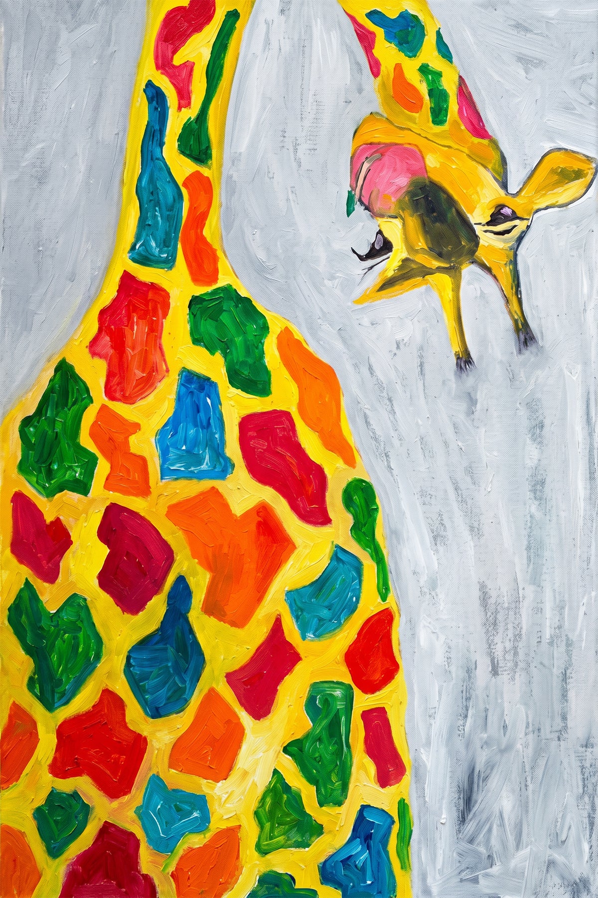Painting Colorful Giraffe