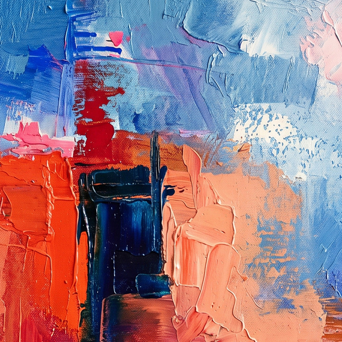 Painting Abstract Expressive Color and Texture
