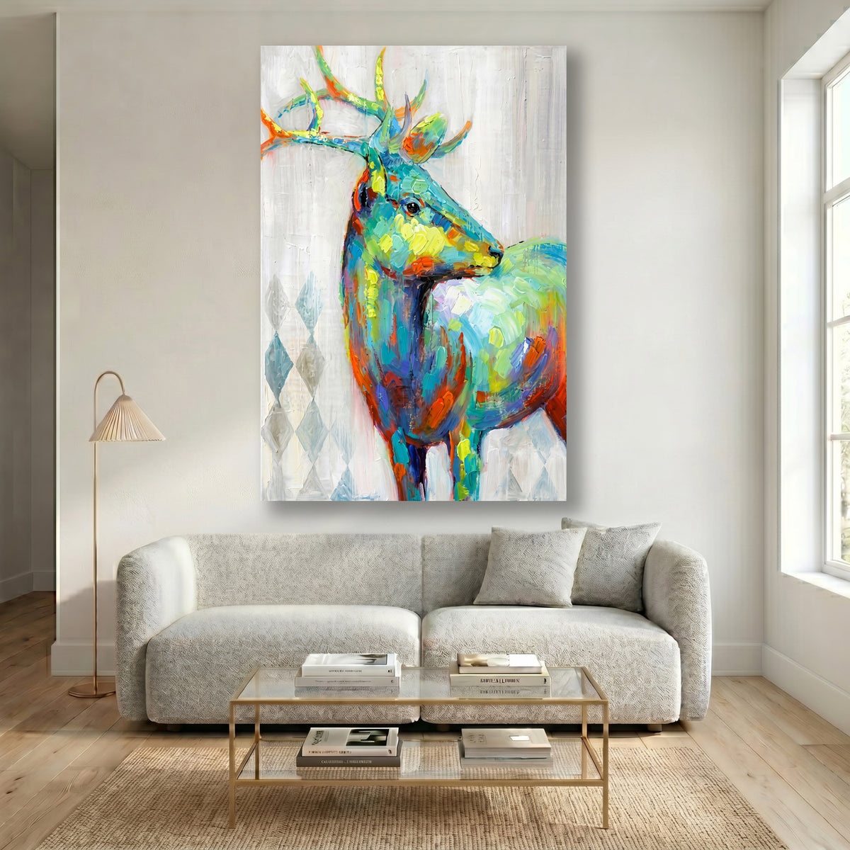 Painting Colorful Deer