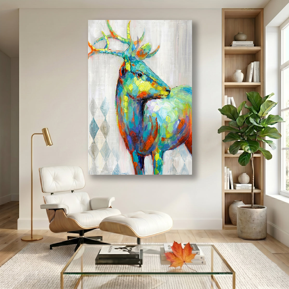 Painting Colorful Deer